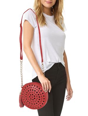 red leatherette sling bag - 14992706 - Standard Image - 5