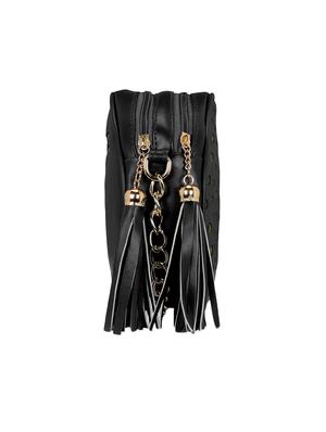 black leatherette sling bag - 14992710 - Standard Image - 4