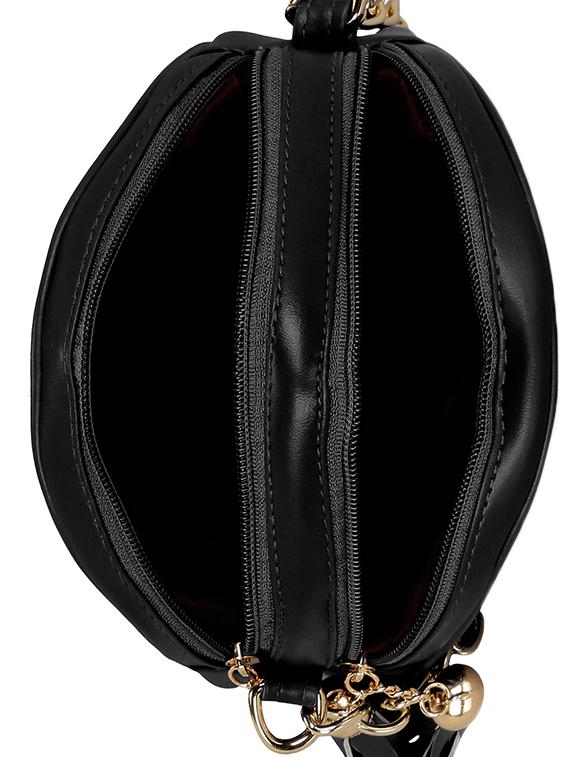 black leatherette sling bag - 14992710 - Zoom Image - 3