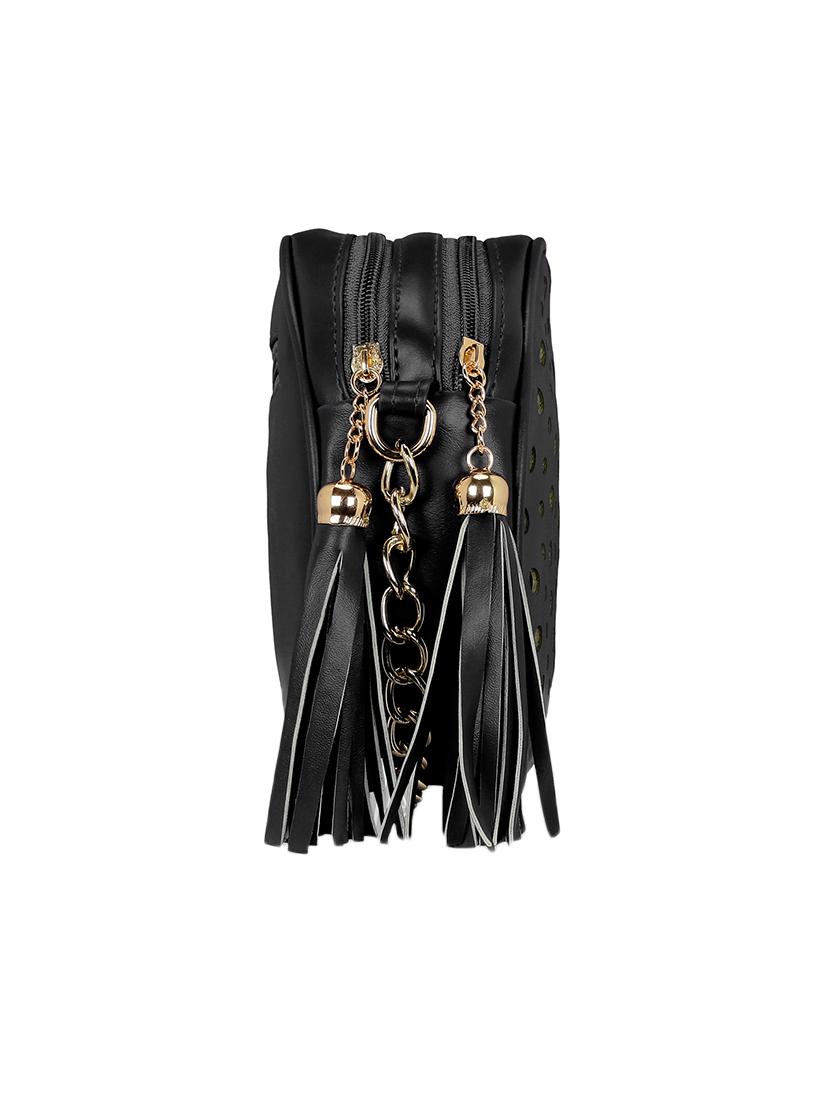 black leatherette sling bag - 14992710 - Zoom Image - 4
