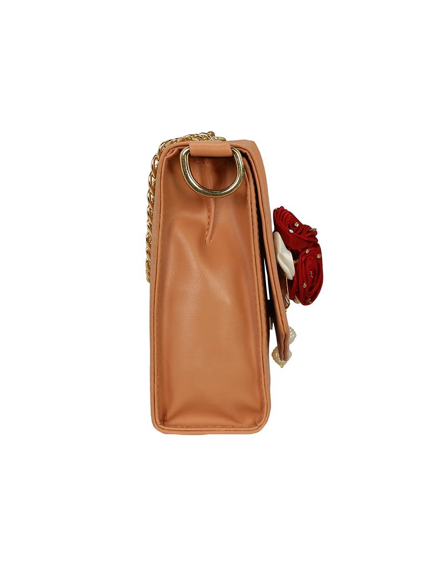 orange leatherette regular sling bag - 14992712 - Zoom Image - 4