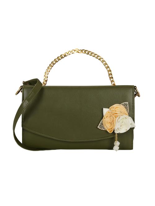 green leatherette sling bag - 14992718 - Standard Image - 1