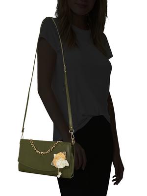 green leatherette sling bag - 14992718 - Standard Image - 5