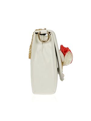 white leatherette sling bag - 14992719 - Standard Image - 4