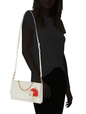 white leatherette sling bag - 14992719 - Standard Image - 5