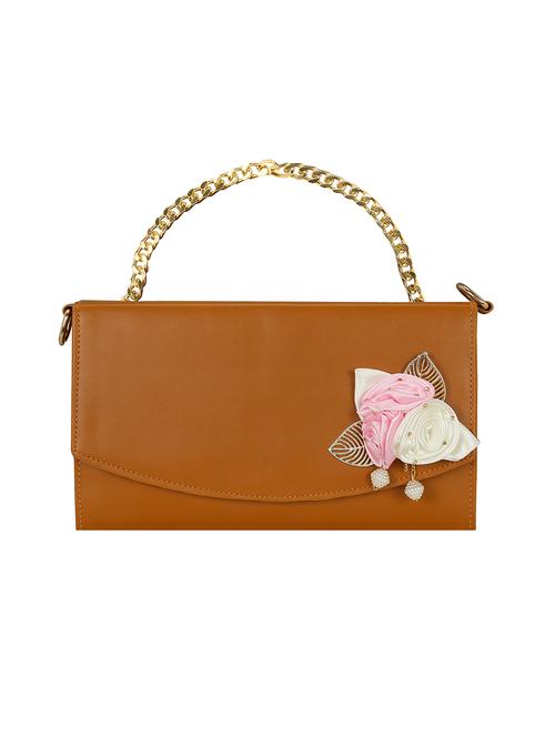 tan leatherette sling bag - 14992730 - Standard Image - 1