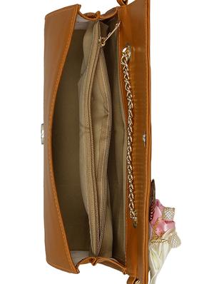 tan leatherette sling bag - 14992730 - Standard Image - 3