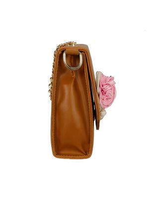 tan leatherette sling bag - 14992730 - Standard Image - 4