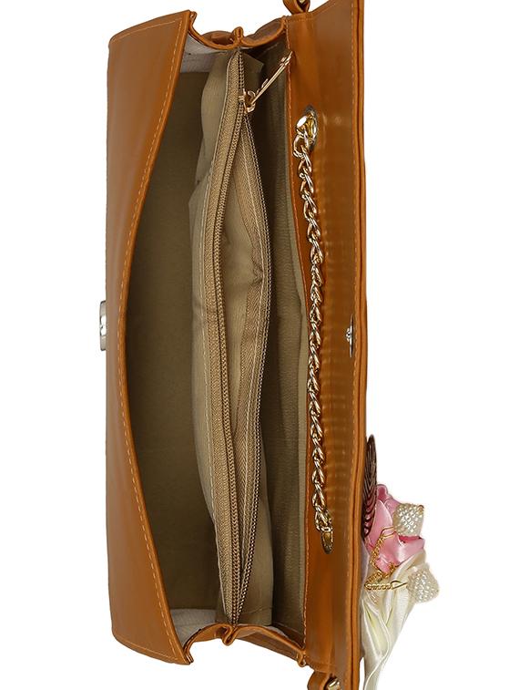 tan leatherette sling bag - 14992730 - Zoom Image - 3