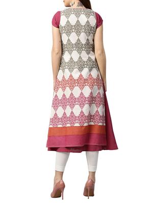 pink cotton aline kurta - 14992842 - Standard Image - 3
