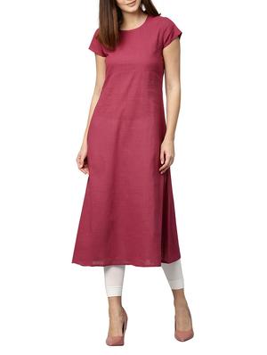 pink cotton aline kurta - 14992842 - Standard Image - 4