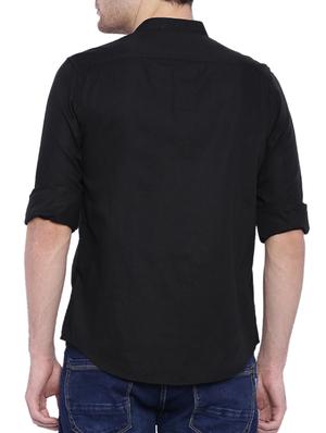 black cotton casual shirt - 14992893 - Standard Image - 3
