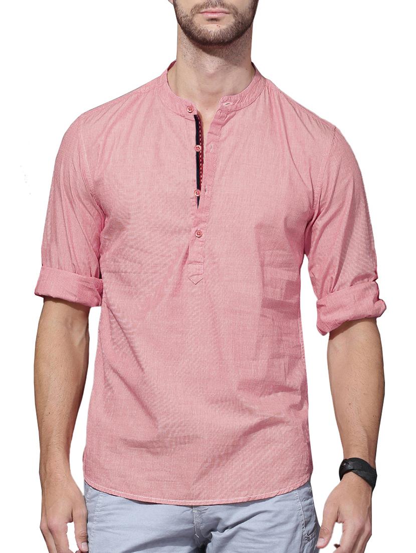 pink solid short kurta - 14992975 - Zoom Image - 1