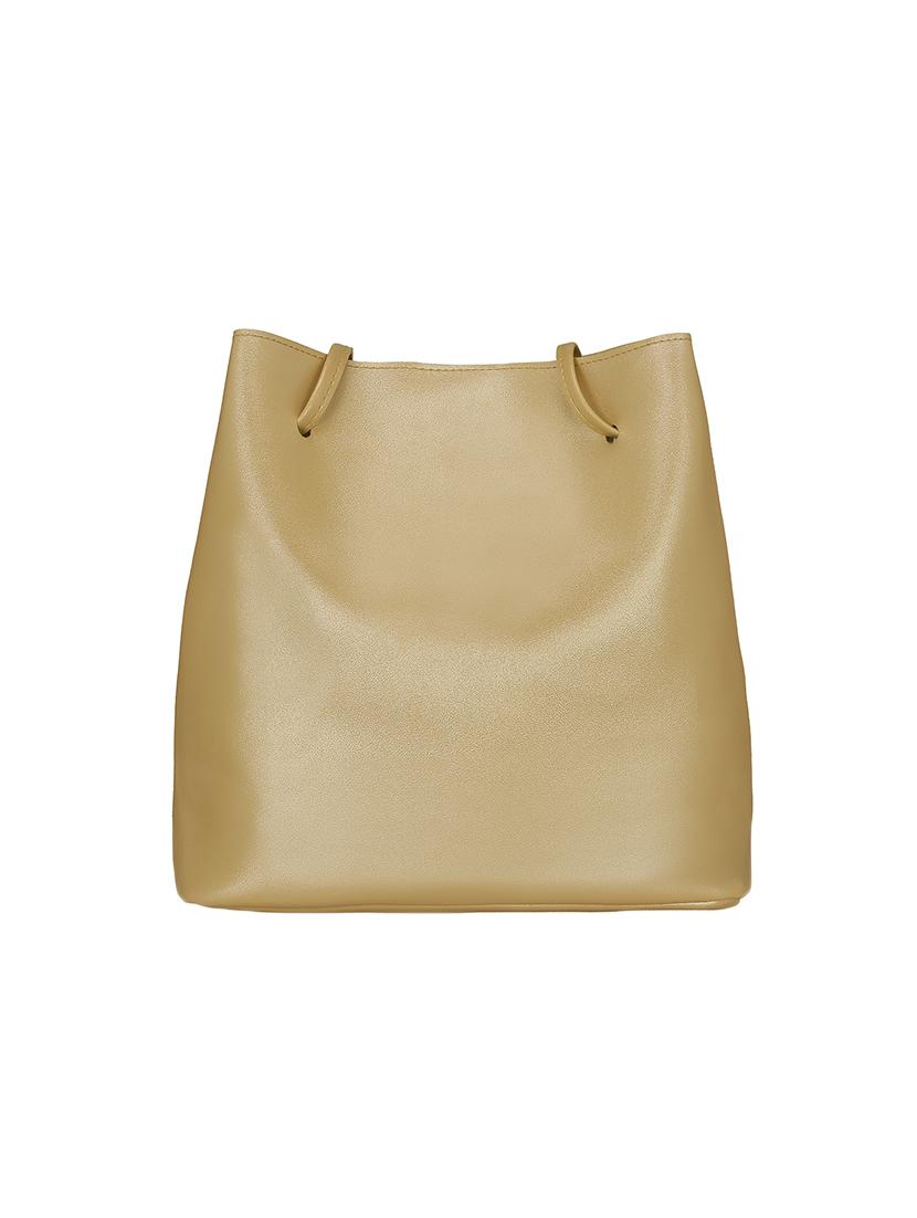 beige leatherette combo tote - 14993083 - Zoom Image - 2