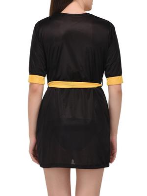 contrast detail sleepwear robe - 14993235 - Standard Image - 3