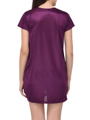 tie front solid sleepwear robe - 14993324 - Standard Image - 3