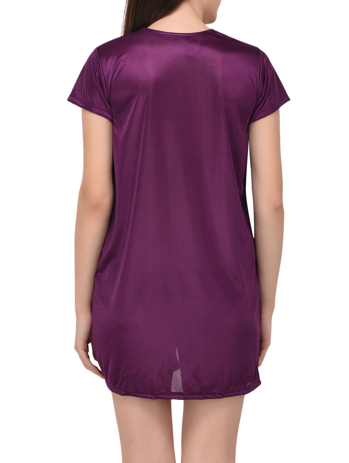 tie front solid sleepwear robe - 14993324 - Zoom Image - 3