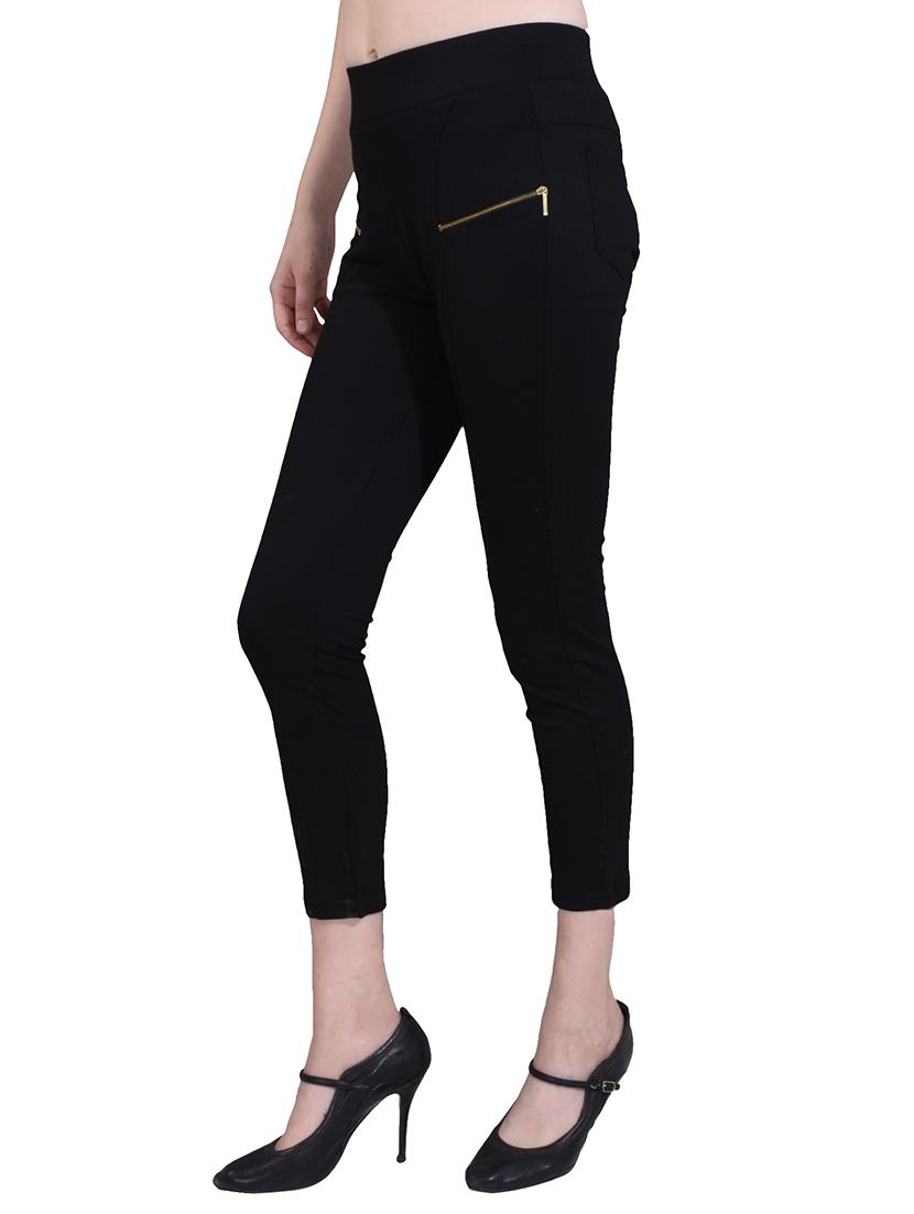 solid black cotton jegging - 14993729 - Zoom Image - 2