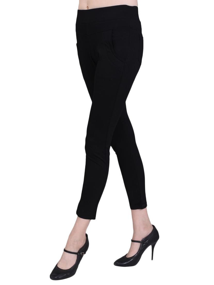 solid black cotton jegging - 14993730 - Zoom Image - 2