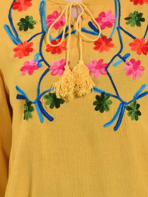 cold shoulder embroidered top - 14993732 - Standard Image - 4