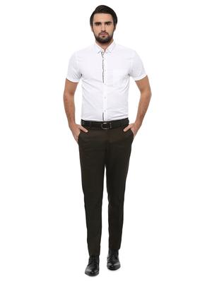 white polyester formal shirt - 14994582 - Standard Image - 3