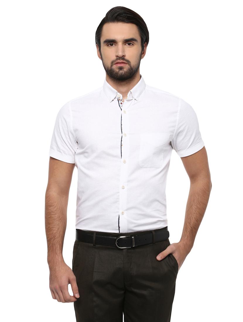 white polyester formal shirt - 14994582 - Zoom Image - 1