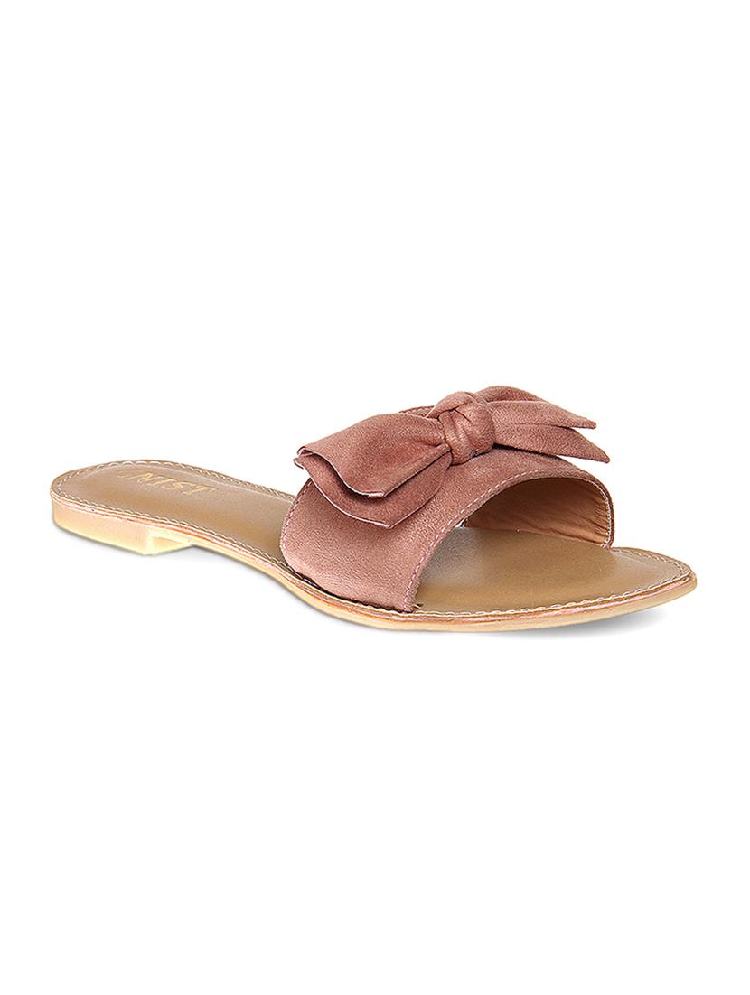 pink suede slides - 14996545 - Zoom Image - 1