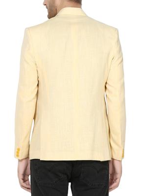 yellow linen casual blazer - 14996552 - Standard Image - 3