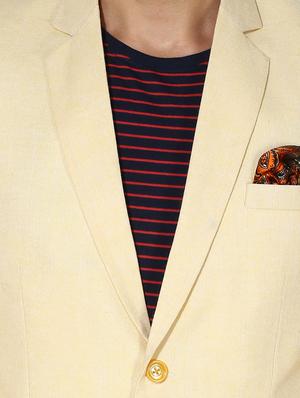 yellow linen casual blazer - 14996552 - Standard Image - 5