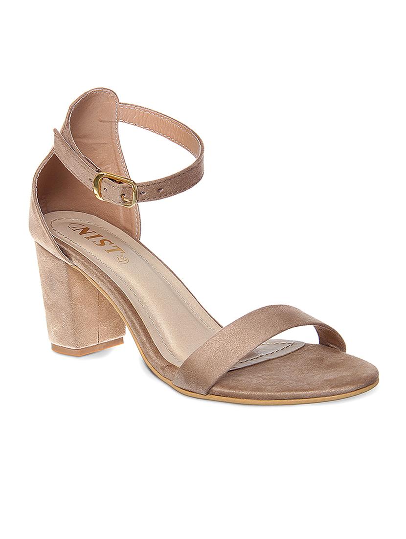 beige suede ankle strap sandals - 14996590 - Zoom Image - 1