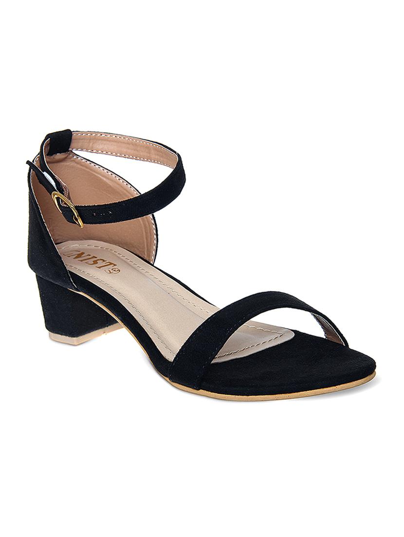 black suede ankle strap sandals - 14996666 - Zoom Image - 1