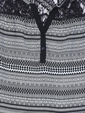 black printed poly crepe top - 14996723 - Standard Image - 4