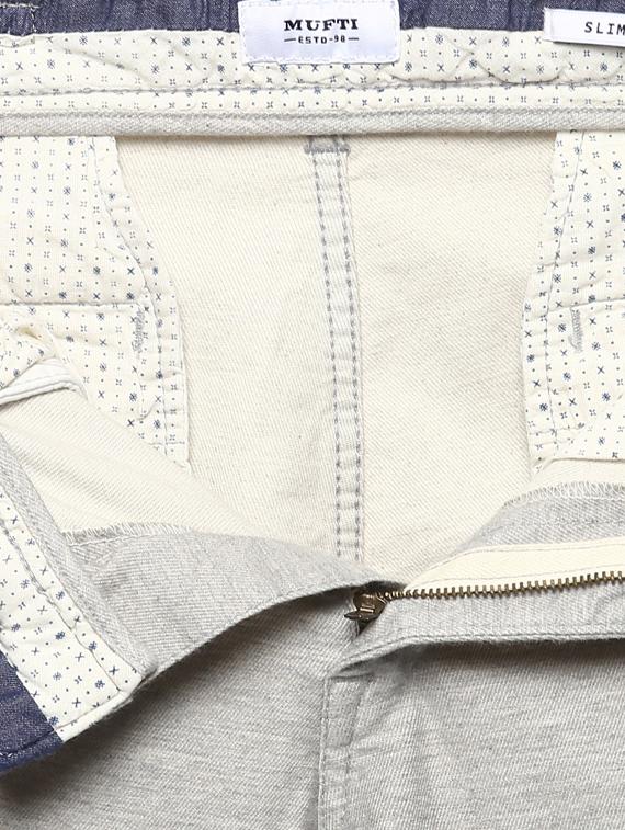 grey cotton chinos - 14997047 - Zoom Image - 5