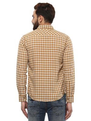 mustard cotton casual shirt - 14997187 - Standard Image - 3
