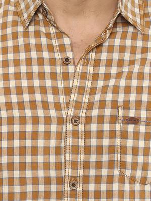 mustard cotton casual shirt - 14997187 - Standard Image - 5