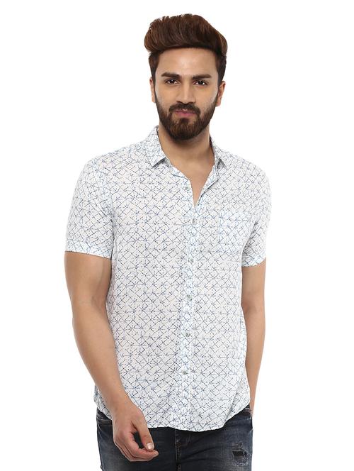 white cotton casual shirt - 14997250 - Standard Image - 1
