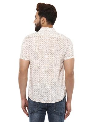 beige cotton casual shirt - 14997251 - Standard Image - 3