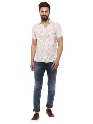 beige cotton casual shirt - 14997251 - Standard Image - 4