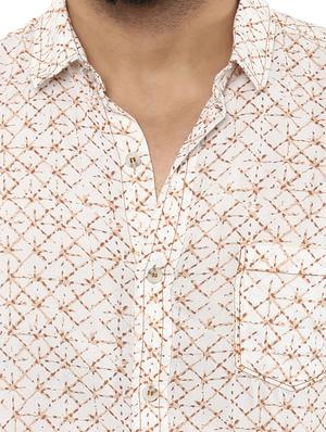 beige cotton casual shirt - 14997251 - Standard Image - 5