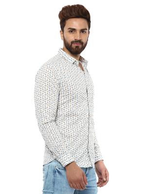 off white cotton casual shirt - 14997255 - Standard Image - 2
