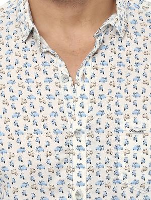 off white cotton casual shirt - 14997255 - Standard Image - 5