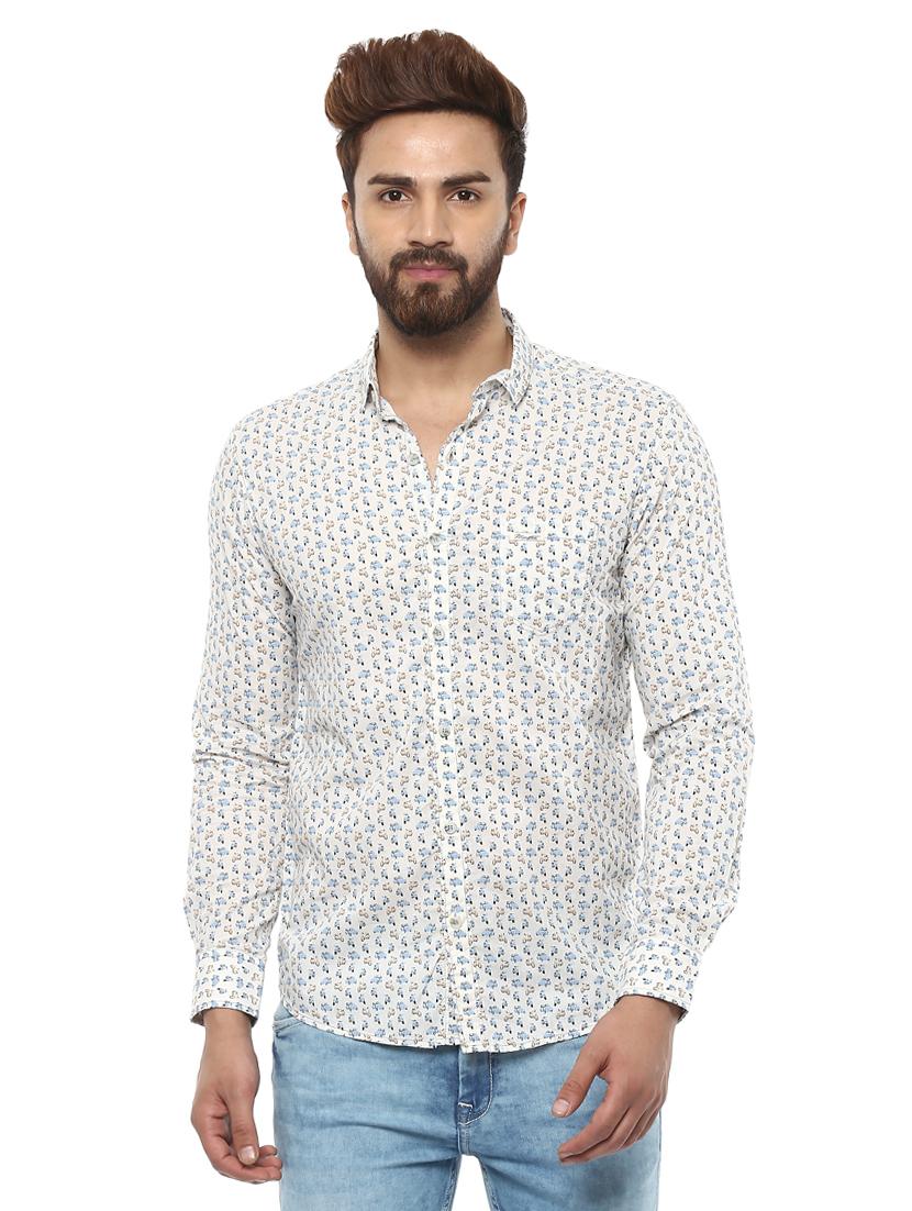 off white cotton casual shirt - 14997255 - Zoom Image - 1