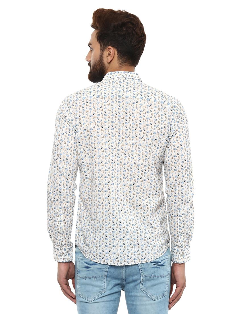 off white cotton casual shirt - 14997255 - Zoom Image - 3