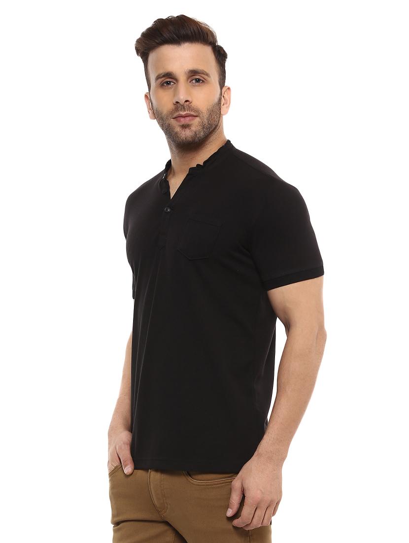 black cotton pocket t-shirt - 14997294 - Zoom Image - 2