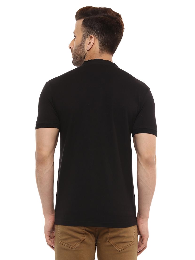 black cotton pocket t-shirt - 14997294 - Zoom Image - 3