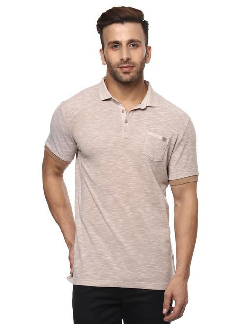 beige cotton pocket t-shirt - 14997411 - Standard Image - 1