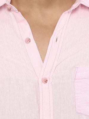 pink cotton casual shirt - 14997508 - Standard Image - 5