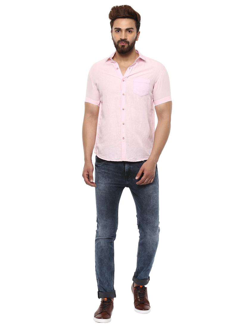 pink cotton casual shirt - 14997508 - Zoom Image - 4