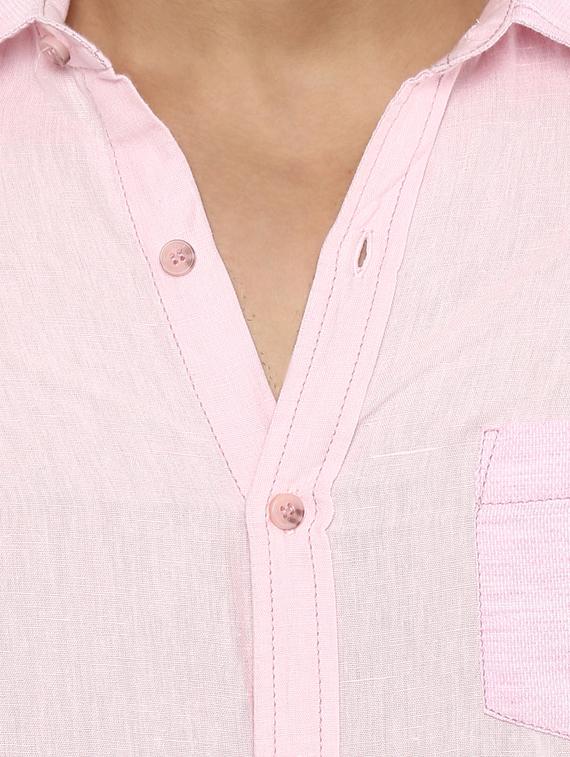 pink cotton casual shirt - 14997508 - Zoom Image - 5