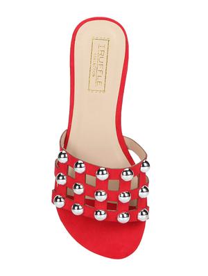 red patent leather slides - 14997619 - Standard Image - 4